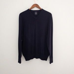 Tailorbyrd Navy V Neck Sweater